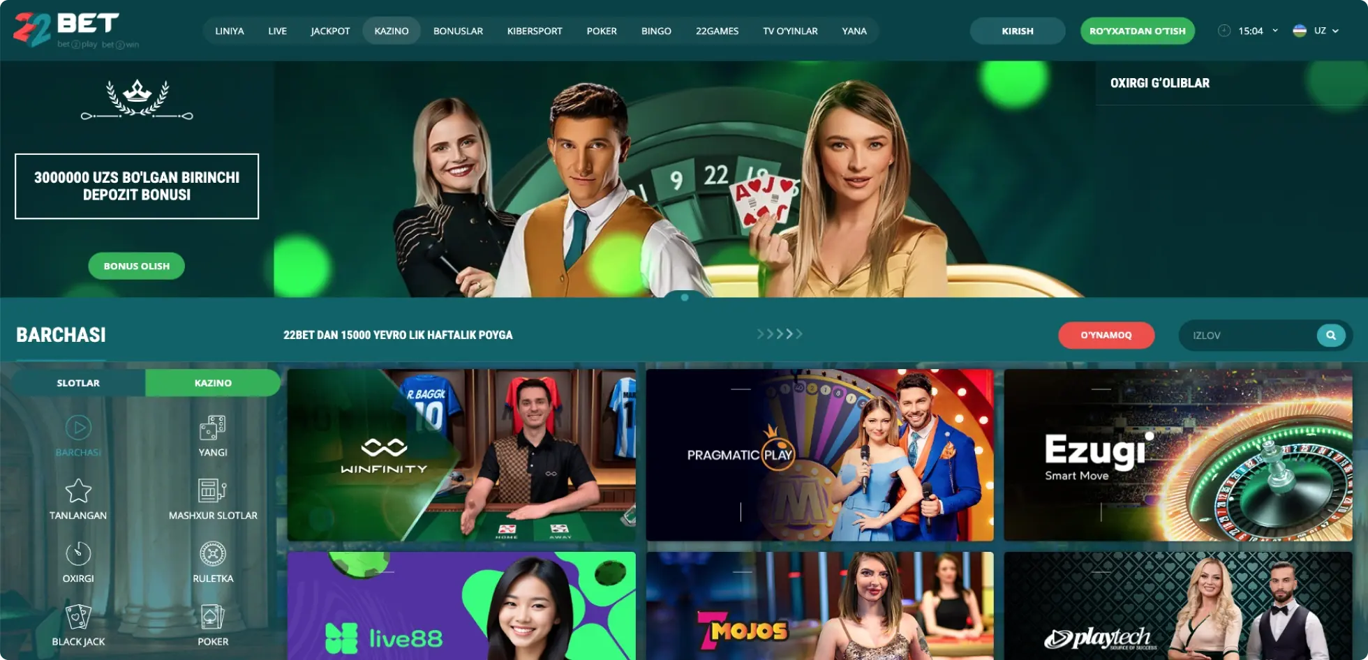 22Bet Jonli Dilerlar 22Bet Jonli Dilerlar